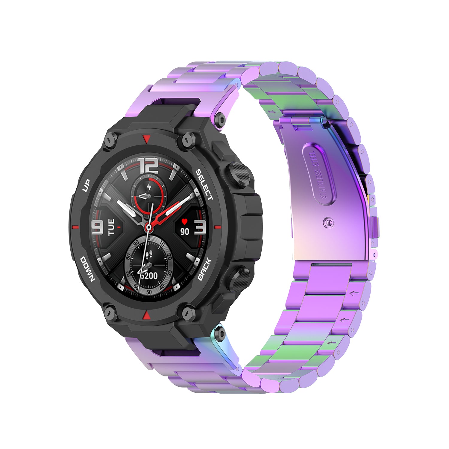 Replacement Stainless Steel Smart Watch Strap Band for Huami Amazfit T-Rex Pro Amazfit T-Rex Replacement Stainless Steel Smart Watch Strap Band for Huami Amazfit T-Rex Pro Amazfit T-Rex